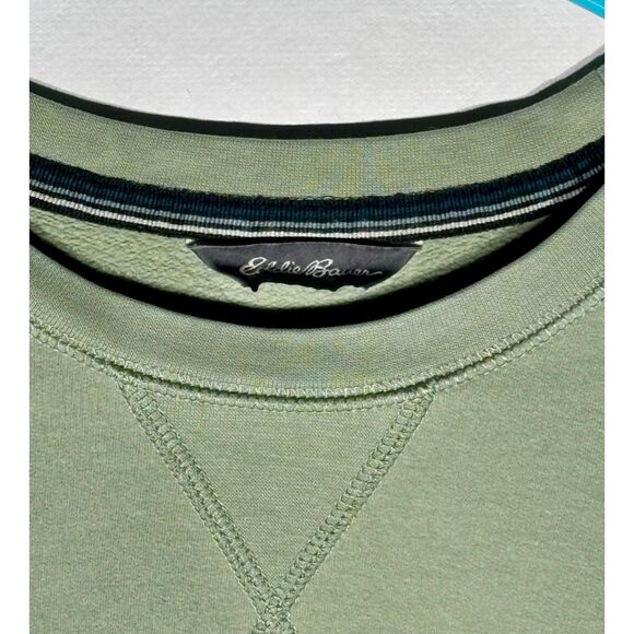 Eddie Bauer Men’s Crewneck Sweatshirt Size M Sage Green Pullover Casual Outdoor - Picture 2 of 5